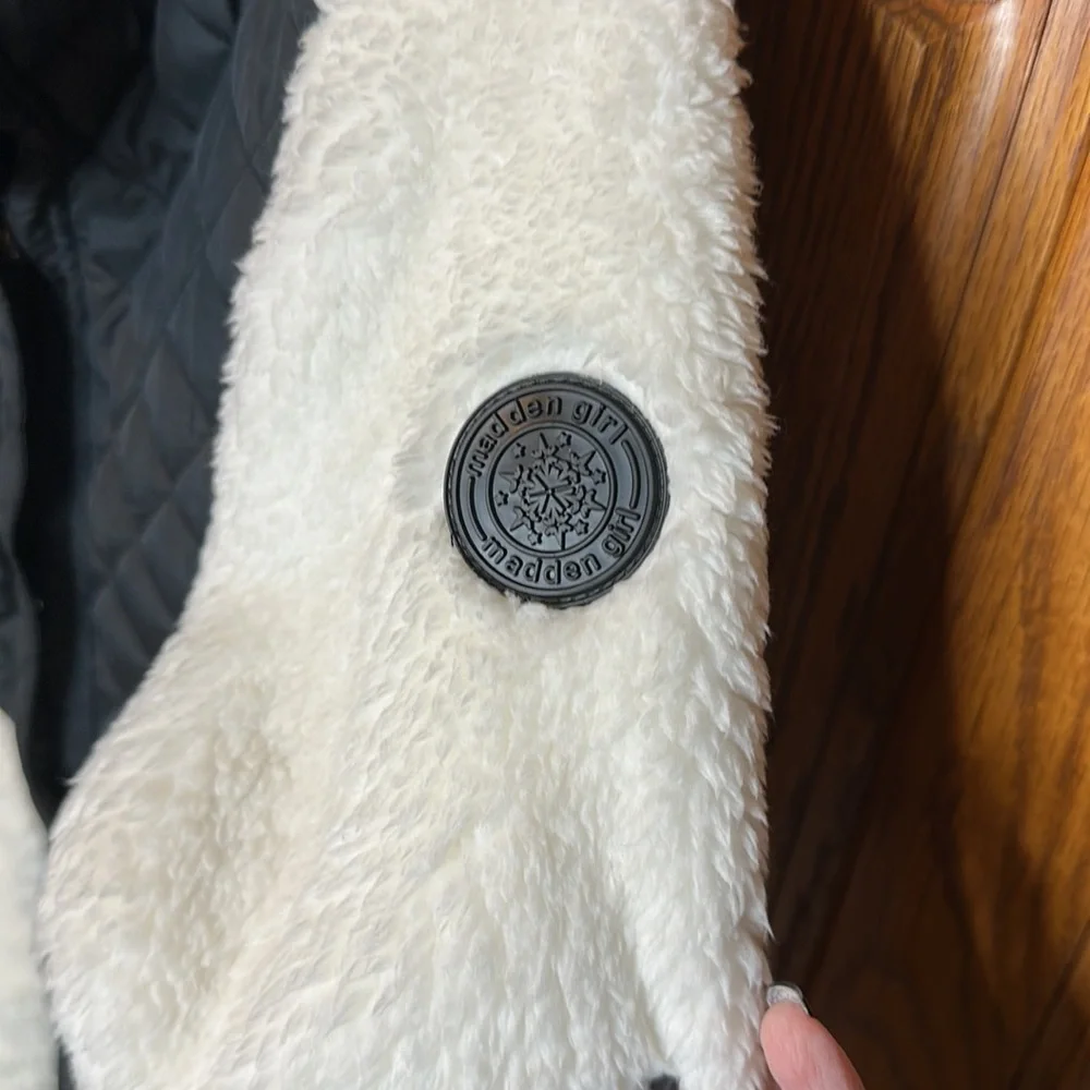 Madden Girl Sherpa Quilted Jacket - Size Large